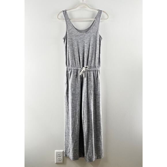 Lou & Grey Scoopneck Sleeveless Cropped Wide Leg Jumpsuit Gray XS - Picture 2 of 7